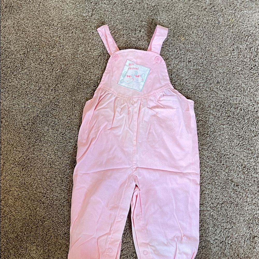 Vintage Pink Kids Overalls